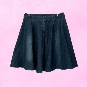 Y2k 2000's denim flared skirt short skirt